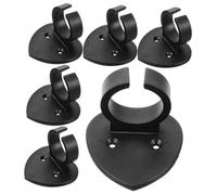 KAILIKETIY Microphone Hook Holder Wall Mount Bracket with Cable Management and Anti-slip Features 6pcs Mic Mount Heart-shaped Abs Material for Microphone and Nameplate on Occasions