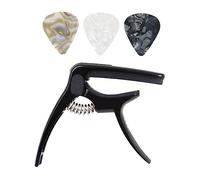 KAILIKETIY Multi-Functional Guitar Capo Picks Adjustable Metal Sandhi Clip for Acoustic and Electric Guitars Versatile Tuning Accessory for Musicians