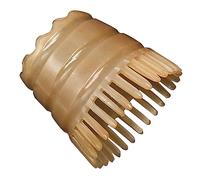 KAILIKETIY Natural Buffalo Horn Shampoo Brush Head Massaging Tool with Wavy Handle Lightweight Durable Scalp Massager for Travel Relaxation Random Color Design
