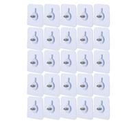 KAILIKETIY No Drill Screw Stickers Strong Adhesion and Design with 50pcs Self Adhesive Removable Hooks Stainless Steel and Acrylic Material , 12mm Thread Rod for Bathroom and Gallery Wall Use