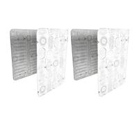 KAILIKETIY Oil Splash Guards White Colour Foldable 2pcs Aluminum Foil Oil Blocking Stove Splatter Screens for Kitchen Cooking for Gas Cooker