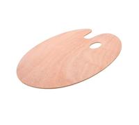 KAILIKETIY Oval Wooden Paint Palette with Thumb Hole Safe Wood Construction Smooth Surface for Easy Cleaning Multipurpose Use with Oil Watercolor Acrylic Paints Portable Artist Tray