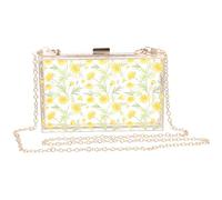 KAILIKETIY Party Bag Unique Acrylic Clutch Bag with Chain for Women Fashionable Eye-catching Evening Bag for Birthday Party and Dancing Events
