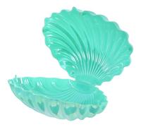 KAILIKETIY Pearlescent Blue Shell Trinket Box Large Plastic Candy Holder Party Favor Container for Wedding Guests Jewelry Storage Decorative Seashell Box