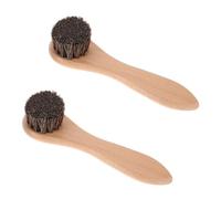 KAILIKETIY Pet Bath Brush 2pcs and Wood Handle with Ultra-soft Horsehair Bristles Effective Cleaning Grooming Tool for Guinea Pigs and Rabbits for Small Pets Bathing