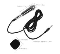 KAILIKETIY Portable Wired Dynamic Microphone with All Metal Body for Outdoor Speakers Clear Sound Quality Karaoke Mic for Compatible with Ktv Mixer and Amplifier Stylish Black Silver Finish