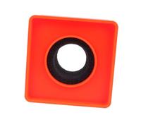 KAILIKETIY Professional Square Orange Microphone Logo Station Abs Interview Mic Flag Stand for Reporters and Interviewers with Large Display Area