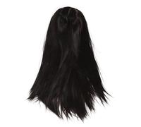 KAILIKETIY Realistic Long Wigs for Women Black Synthetic Straight Lace Front Headband Headgear Halloween Costume
