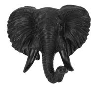 KAILIKETIY Realistic Resin Elephant Head Wall Art Animal Head Wall Hanging Sculpture for Home Living Bedroom Decoration African Ornament with Fine Workmanship Birthday and Festival