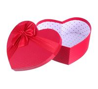 KAILIKETIY Red Heart Shaped Storage Box Made of Paper with Bowknot for Small and Necklaces, Decorative and Practical Wedding Party Supply Suitable for Dessert Shops and Weddings
