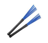 KAILIKETIY Retractable Telescopic Drum Brushes with Nylon Sticks Black Blue for Jazz and Rock Musicians Comfortable Playing and Stylish Performance