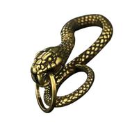 KAILIKETIY Retro Chic Copper Snake Keychain Pendant Vintage Brass Key Ring Charm for DIY Bag Belt Hanging and Ornament Craft Elegant Handmade Accessory for Unique Decoration
