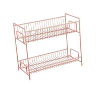 KAILIKETIY Rose Gold Iron Cosmetics Storage Rack Household Desktop Organizer Shelf for Sundries Stable Makeup Holder for Indoor Use Practical Desktop Storage