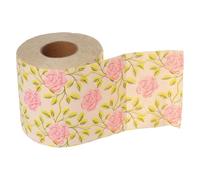 KAILIKETIY Rose Print Bamboo Pulp Toilet Paper Roll Natural Unbleached Decorative Tissue for Bathroom Kitchen Paper Roll with Creative Pattern Bathroom Accessory