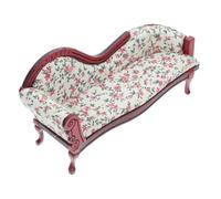 KAILIKETIY Scale Classic Chaise Lounge for Dollhouse Decoration for Miniature Collections and DIY Projects Portable Decorative and Functional