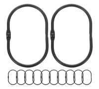 KAILIKETIY Shower Curtain Hooks Iron Construction Metal Oval 12pcs Bathroom, for Strong and Sturdy on Lightweight Design, Style for Easy Sliding Curtain Rod