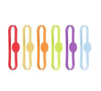 KAILIKETIY Silicone Wine Glass Markers Easy to Attach and Remove Drink Identifier with Vibrant Colours 6pcs for Social Events and Group Celebrations