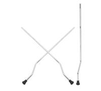 KAILIKETIY Silver Metal Floor Tom Drum Legs 3Pcs Replacement Feet Anti-Slip Drum Kit Accessories for Live Shows and Rehearsals