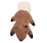 KAILIKETIY Small Brown Plush Dog Squeaky Interactive Chew for Puppies and Small Dogs, Cartoon Squirrel Shape for Teeth Cleaning and Playtime