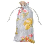 KAILIKETIY Small Drawstring Cloth Bags for Jewelry and Favors, 8x16cm Cotton Linen Pouch with Silk Finish, Sturdy Storage Bag for Packaging and Travel Accessories