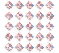 KAILIKETIY Soccer Party Decorations 25pcs Washable and Removable Plastic Temporary Tattoos with American Flag Design Stickers for Independence Day Decoration, for Pottery and Windows