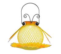 KAILIKETIY Solar Powered Hanging Bird Feeder with Iron Frame and LED Light, Sturdy Hanging Design for Garden and Backyard Decoration, Creative and Beautiful Look