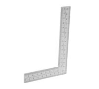KAILIKETIY Stainless Steel L Shaped Ruler 90 Degree Right Angle Square Measuring Tool, Silver, for Woodworking Construction, Precision Measurement for Students and Designers