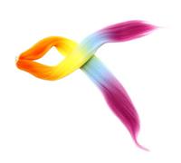 KAILIKETIY Synthetic High-temperature Fiber Braiding Wig Pre-stretched Crochet Braids Hair Extension for Women Rainbow Braiding Wig Suitable for Festival and Daily Wear