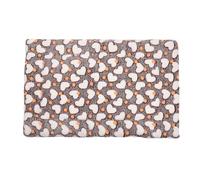 KAILIKETIY Thickened Brown Double Heart Pet Nest Pad 45X65Cm Soft Warm Pet Sleeping Cushion for Cats and Dogs Winter Thermal for Indoor Use