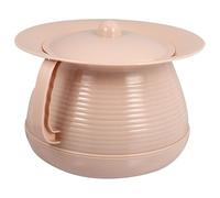 KAILIKETIY Thickened Plastic Household Spittoon with Lid Portable Urine Storage Pot Bed Pan for Elderly and Pink Bedpan for Night Use
