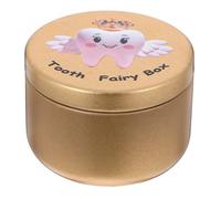 KAILIKETIY Tooth Box Golden Keepsake Storage Organizer for Boy Girl for Boy Girl Teeth Important Items Shower Present for Boys Girls