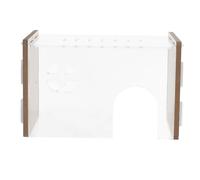 KAILIKETIY Transparent Acrylic Hamster Hideout Small Indoor Animal Shelter Comfortable Cozy Hideaway Decorative Accent Easy to Clean Stylish Hamster Accessory for Cage Use