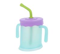 KAILIKETIY Unbreakable Water Cup with Straw and Handles Leak Training Drinking Cup for Boy Girl Reusable Easy to Clean Spill Resistant Milk Juice Mug