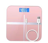 KAILIKETIY USB Rechargeable Creative Weight Scale Rose Gold Digital Body Fat Scale for Adults Women with Display and Auto Off
