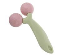 KAILIKETIY V-Shaped Manual Face Roller Massager 3D Green Facial Tool for Skincare Puffiness Reduction Relaxation for Home Use and Beauty Routines