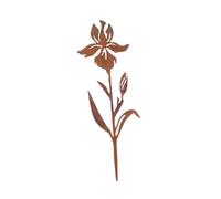 KAILIKETIY Vintage Rustic Metal Flower Garden Stakes Outdoor Decorations with Romantic Floral Design Small Country Style Lawn Art Ornaments for Charming and Patio
