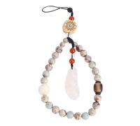KAILIKETIY Vintage Shoushan Stone Phone Lanyard Short Decorative Strap Wrist Hand Hanging Rope for Mobile Phones Suitable for Parties and Personal Use Anti-drop Wrist Holder Gift for Friends