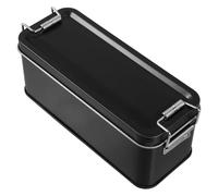 KAILIKETIY Vintage Tinplate Storage Box Cookie Storage Case Small Tins with Lids Tinplate Sealing Lid Fine Workmanship Unique Design Black Small and Convenient Can Be Carried in A Backpack