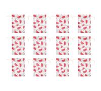 KAILIKETIY Watermelon with Sturdy Drawstring Drawstring Bags Party 12pcs Made of Cotton Linen and Easy Open Close Feature for Handmade Soap Bags and Goodies at Parties