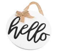KAILIKETIY White Wooden Welcome Sign for Front Door Hanging Decorative Home Decoration with Easy Hanging Feature for Wall Position near The Entrance Or Room Door