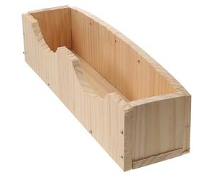 KAILIKETIY Wooden Bunny Feeder Rack with Large Capacity Hay Storage Groove for Rabbits and Hamsters, Hanging Rectangular Pet Food Container for Small Animals