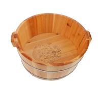 KAILIKETIY Wooden Foot Bath Tub High Deep Soaking Basin for Foot Massage Spa Home Sauna Portable Lightweight with Polished Smooth Interior