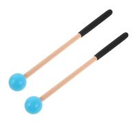 KAILIKETIY Wooden Marimba Mallets with Blue Handles - Lightweight Hard Maple Percussion Sticks for Xylophone, Glockenspiel Orff Instruments - Music Practice and Performance Accessories
