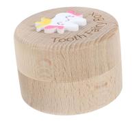 KAILIKETIY Wooden Tooth Box for Boys Cute Engraved Tooth Fairy Keepsake Storage Container Spacious Easy to Clean Design for Treasuring Lost Teeth