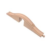 KAILIKETIY Wooden Train Bridge Track Expansion Set Durable DIY Wooden Train Track Pieces and Connectors Compatible with Major Railway Accessories for Creative Family Play and Educational Fun