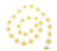 KAILIKETIY Yellow Daisy Embroidered Lace Trim Ribbon Yards for Hat Clothes DIY Supply Floral Craft Ribbon for Hairbands Skirts Tablecloths Curtains and Party Decorations