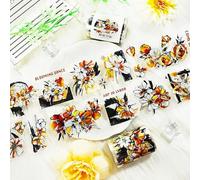 KAILIKIN Light Retro European and American Style Washi Tape Character Landscape Journaling Material Full Roll Flower PET Tape (91123)