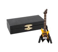 KAILNDF Bass model miniature simulation guitar model musical instrument ornaments Mini Musical Ornaments(Orange)