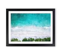 Kailua Kona In Hawaii Painting Modern Art Framed Print | A2 Black Framed Wall Art | Ready to Hang | Modern Historical Picture | Living Room Bedroom Lounge Office