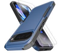 KaiMai for Pixel 9 Pro XL Case [10 FT Military Grade Drop Protection] [Non-Slip] [2 pcs TPE HD Screen Protector] Heavy Duty Full-Body Shockproof Case for Google Pixel 9 Pro XL 6.8“-Blue